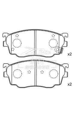 Mazda 6, Ceramic Brake Pad, D1642/D755, CBY3-33-23Z, F