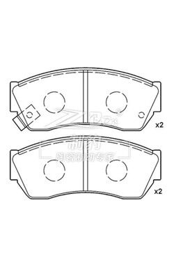 Fmsi D451 Disc Brake Pad Set 8.5 X 5.5 X 2.5 Inch OE thay thế