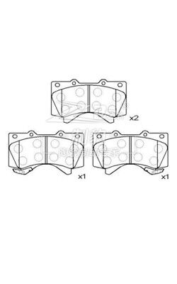 टोयोटा लैंड क्रूजर 5700/लैंड क्रूजर फ्रंट सेरेमिक ब्रेक पैड 04465-60280