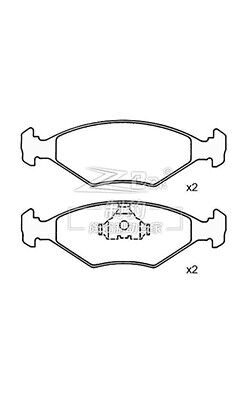 Fiat Palio, Ceramic Brake Pad, D350,5882984, F