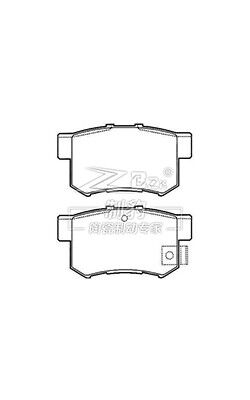 Honda 2.0 Ceramic Brake Pad D537 , 43022-SG0-G01 Rear Brake Pads