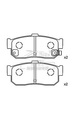Nissan Bluebird Pedaços traseiros de travão de cerâmica D540, 44060-31U92