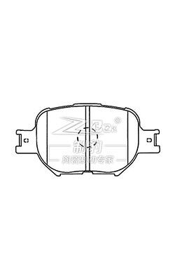 टोयोटा कोरोला EX सिरेमिक ब्रेक पैड D817 04465-20540 Akebono फ्रंट ब्रेक पैड