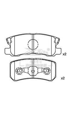 मित्सुबिशी V73, सिरेमिक ब्रेक पैड,D868,MN102628,R