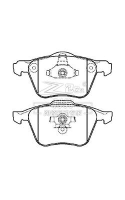 सेरेमिक वोल्वो Xc90 फ्रंट ब्रेक पैड D979 OEM 2742856 एटीई ब्रेक सिस्टम
