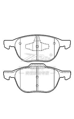 D1044 Ford Focus Pedaços de travagem Cerâmica 30683554 ATE Sistema de travagem