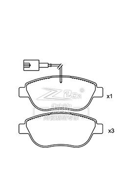77362092 फिएट मल्टीप्ला ब्रेक पैड / फ्रंट सेरेमिक ब्रेक पैड