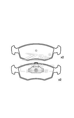 फिएट सिएना 2005 डिस्क ब्रेक पैड सेट 9948131 एटीई सिरेमिक ब्रेक पैड