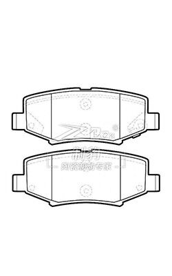 D1274 68003776AA ख्राइस्लर जीप रैंगलर के लिए रियर ब्रेक पैड सेट