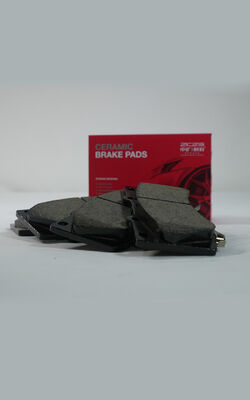 Slotted ceramic brake pads 120mm X 60mm X 20mm designed for consistent performance under extreme temperature conditions